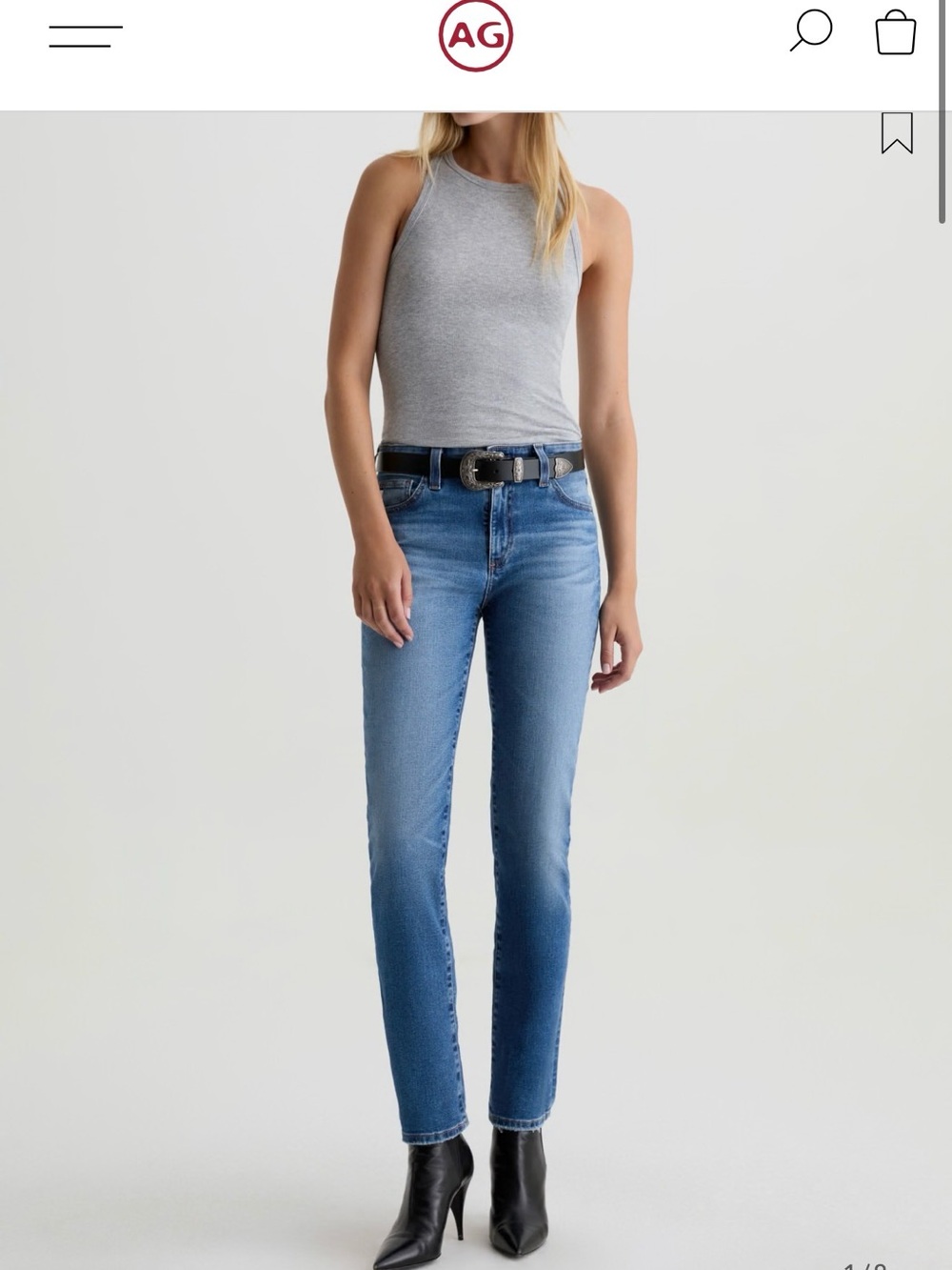 Ag Adriano Goldschmied Womens Mid-Rise Slim Straight Jeans size 26